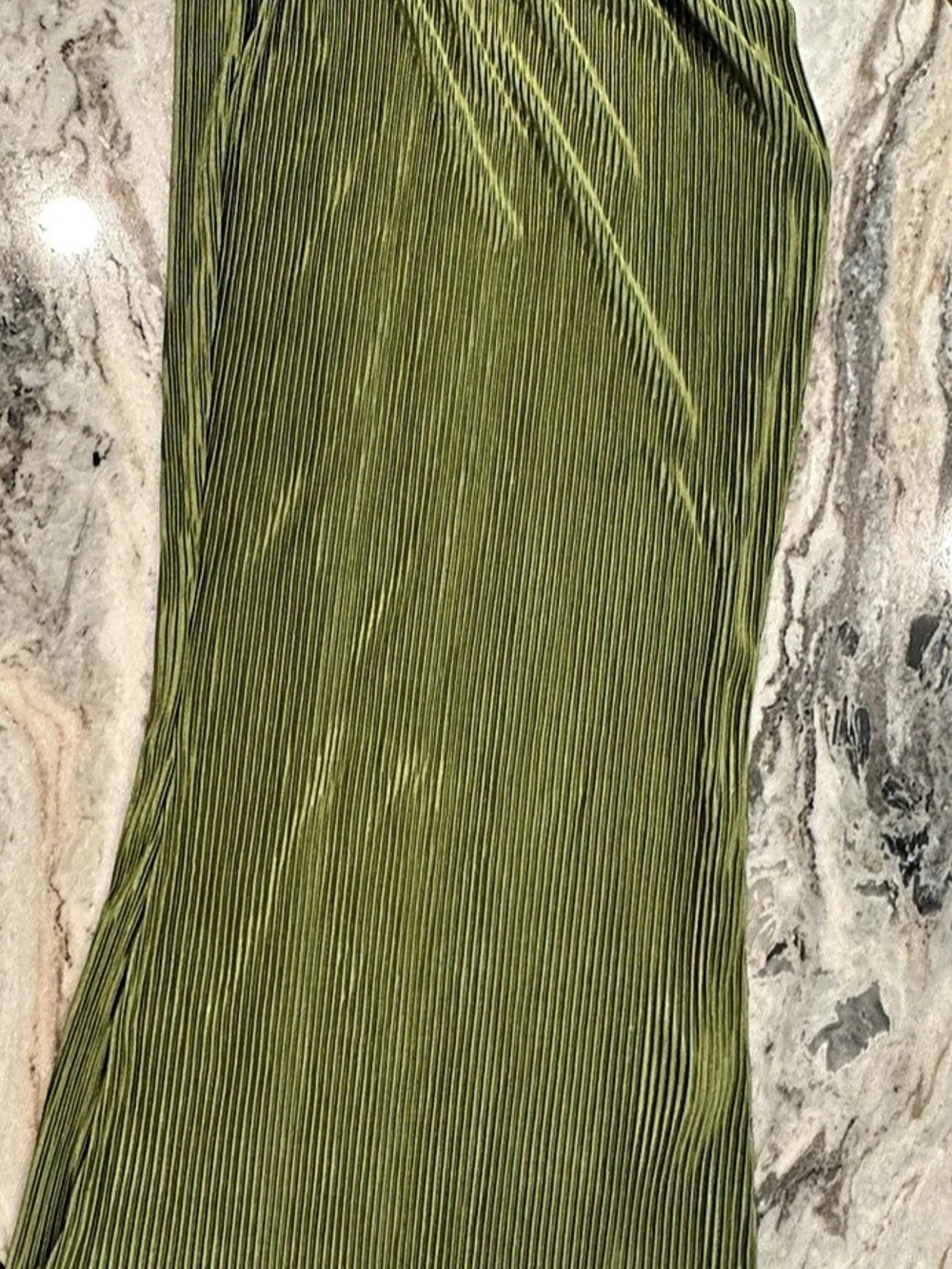Green Striped Maxi Skirt